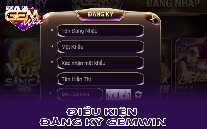 Điều kiện đăng ký Gemwin