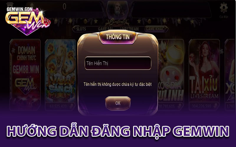 Hướng dẫn cách đăng nhập Gemwin dành cho người mới bắt đầu